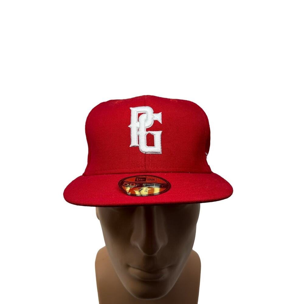 Perfect Game NEW ERA Cap / Hat FITTED 7 3/8 Red White 59FIFTY PG